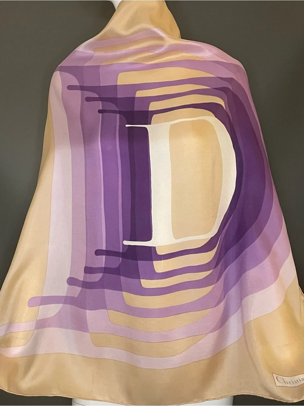 Gorg Christian Dior Silk Scarf 31 Inches Sq Good Condition